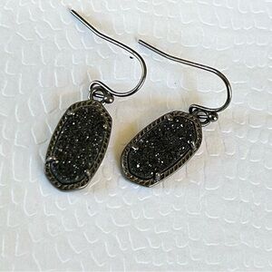Kendra Scott - Black Drusy Dangle Earrings